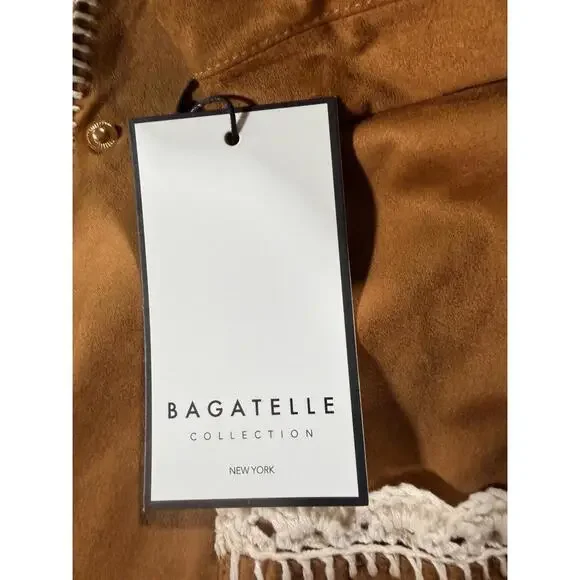 NWT Bagatelle Collection Crochet Trim Jacket Caramel Size XS - Picture 7 of 12